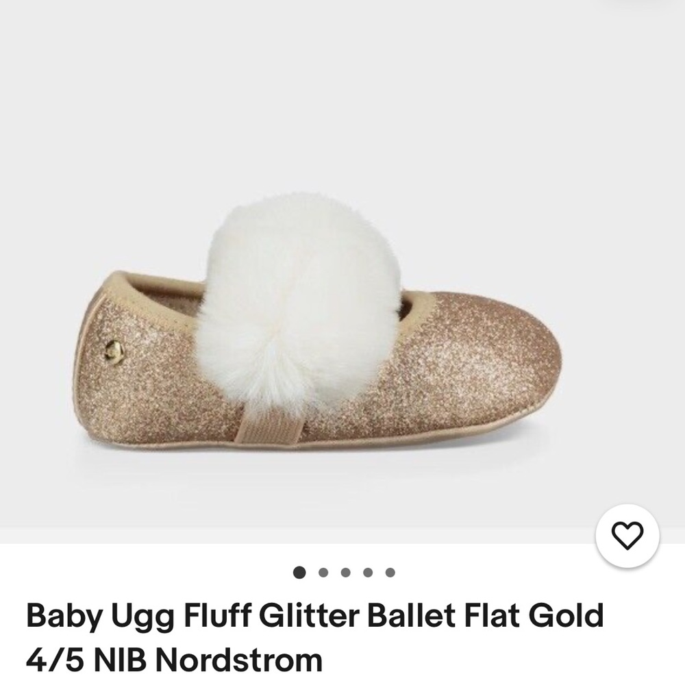 UGG FLUFF GLITTER BALLET FLAT NWOT